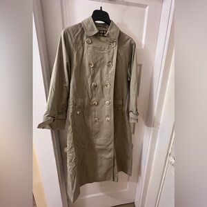 Burberry Tan Double-Breasted Trench Coat